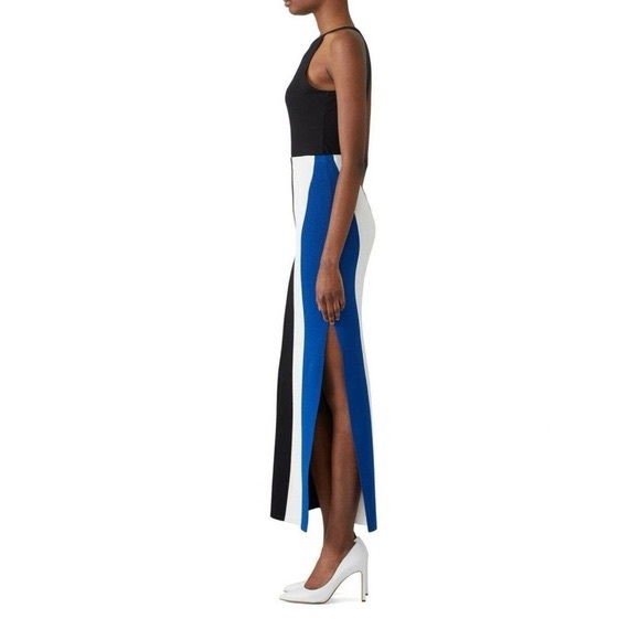 $480 Solace London Striped Anais Skirt Colorblock Rib Size 6 - Picture 8 of 8